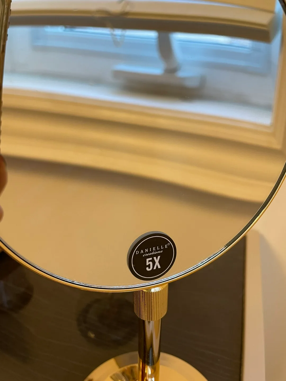 Brand new Gold Cat Ear Vanity Mirror with 5x magnification image indicator(2)