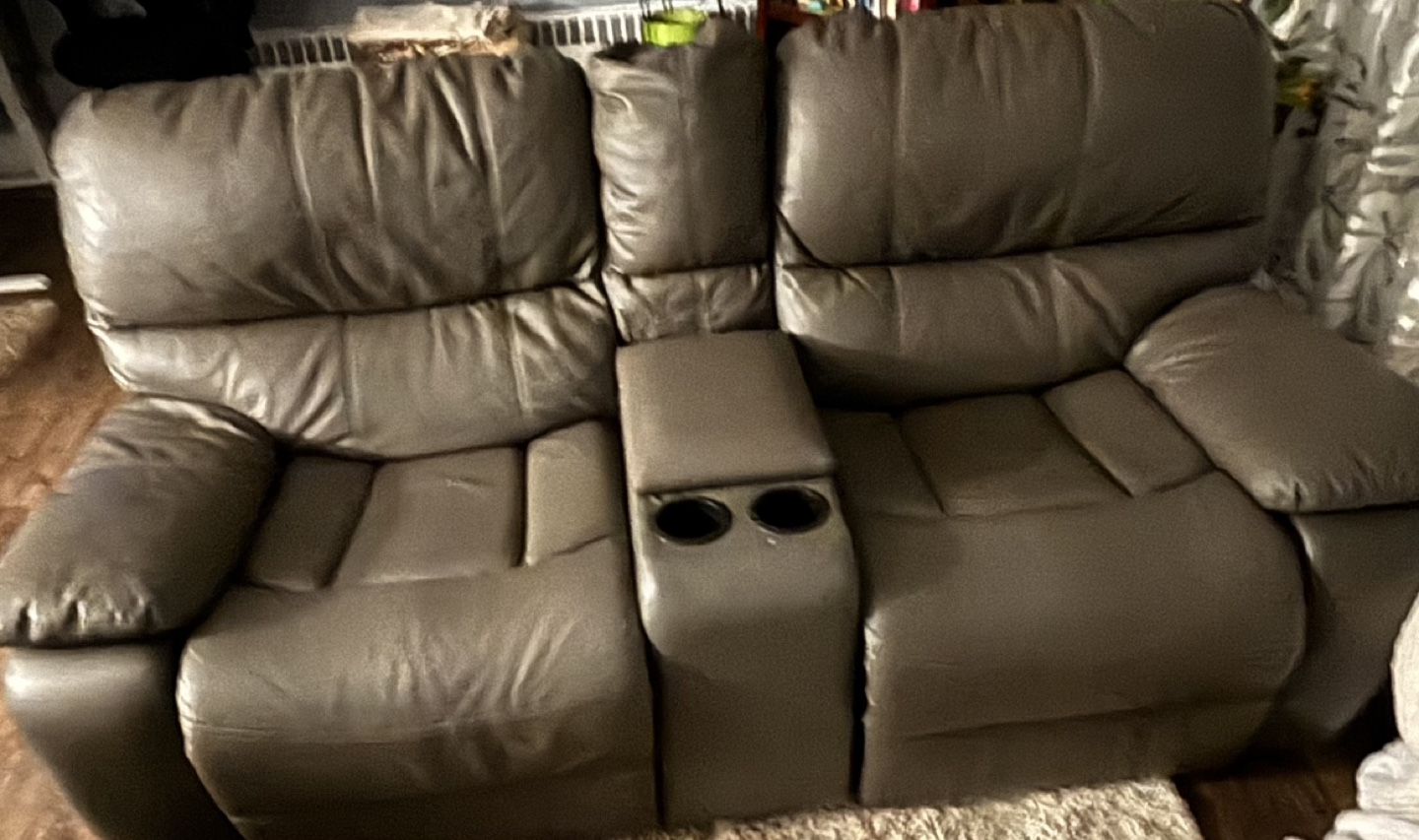Reclining Leather Sofa - photo 2