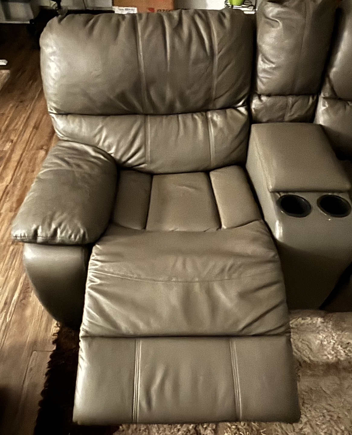 Reclining Leather Sofa - photo 3