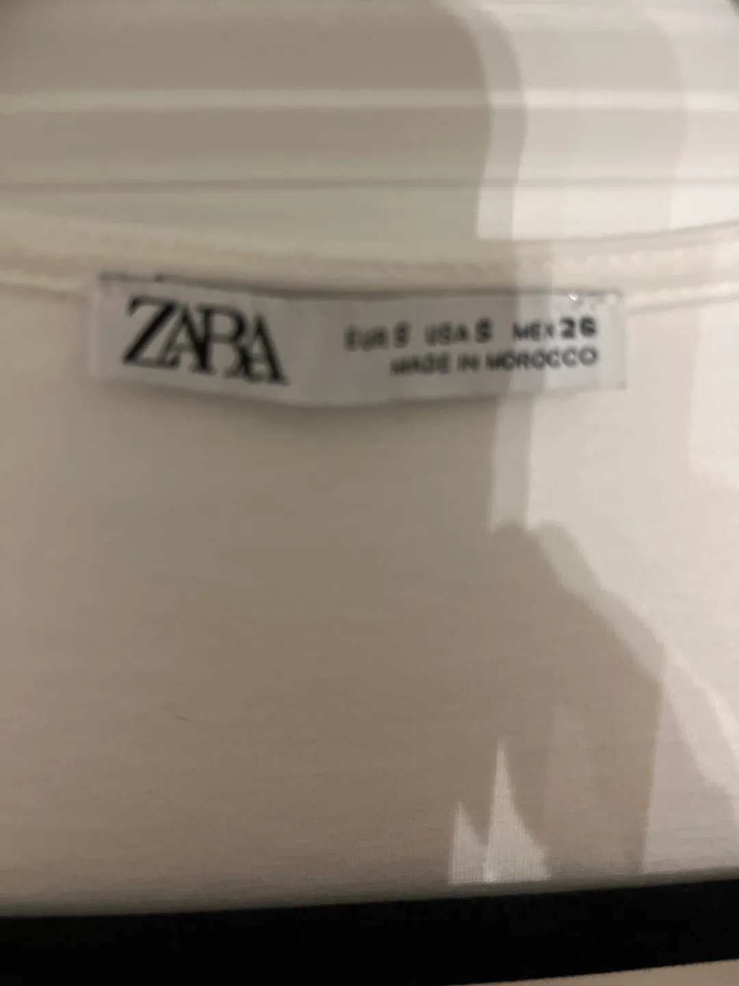 Zara White Blouse with Sheer Sleeves image indicator(3)