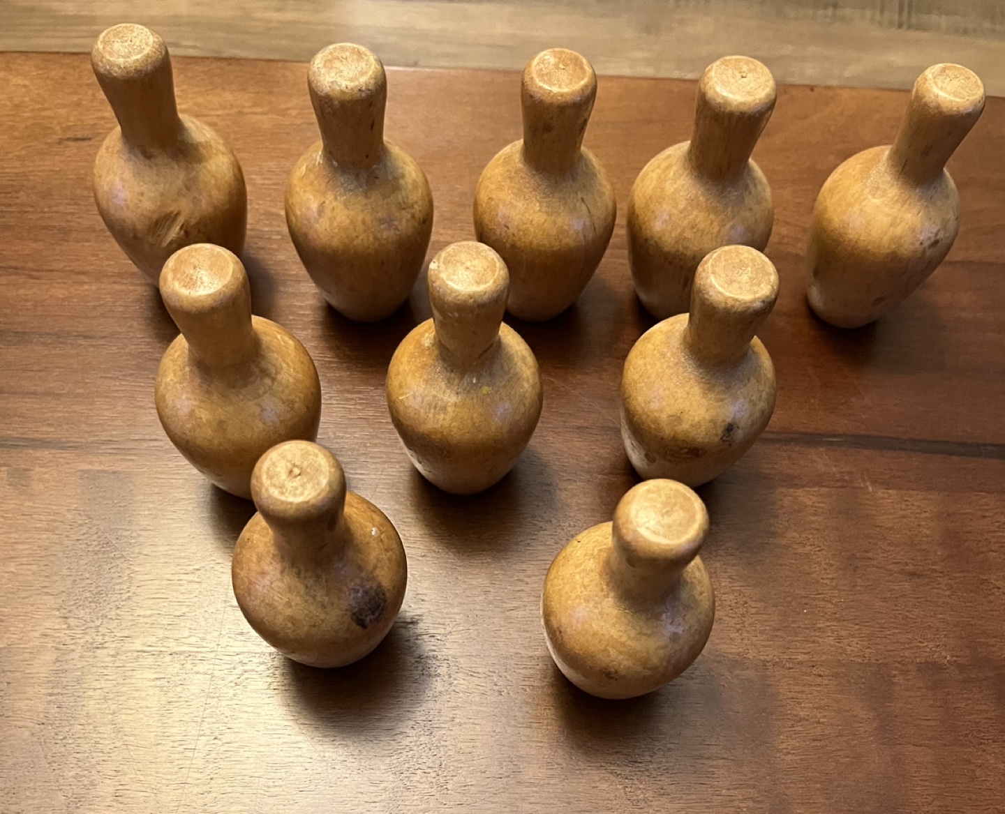 Vintage Wooden Bowling Pins - photo 2