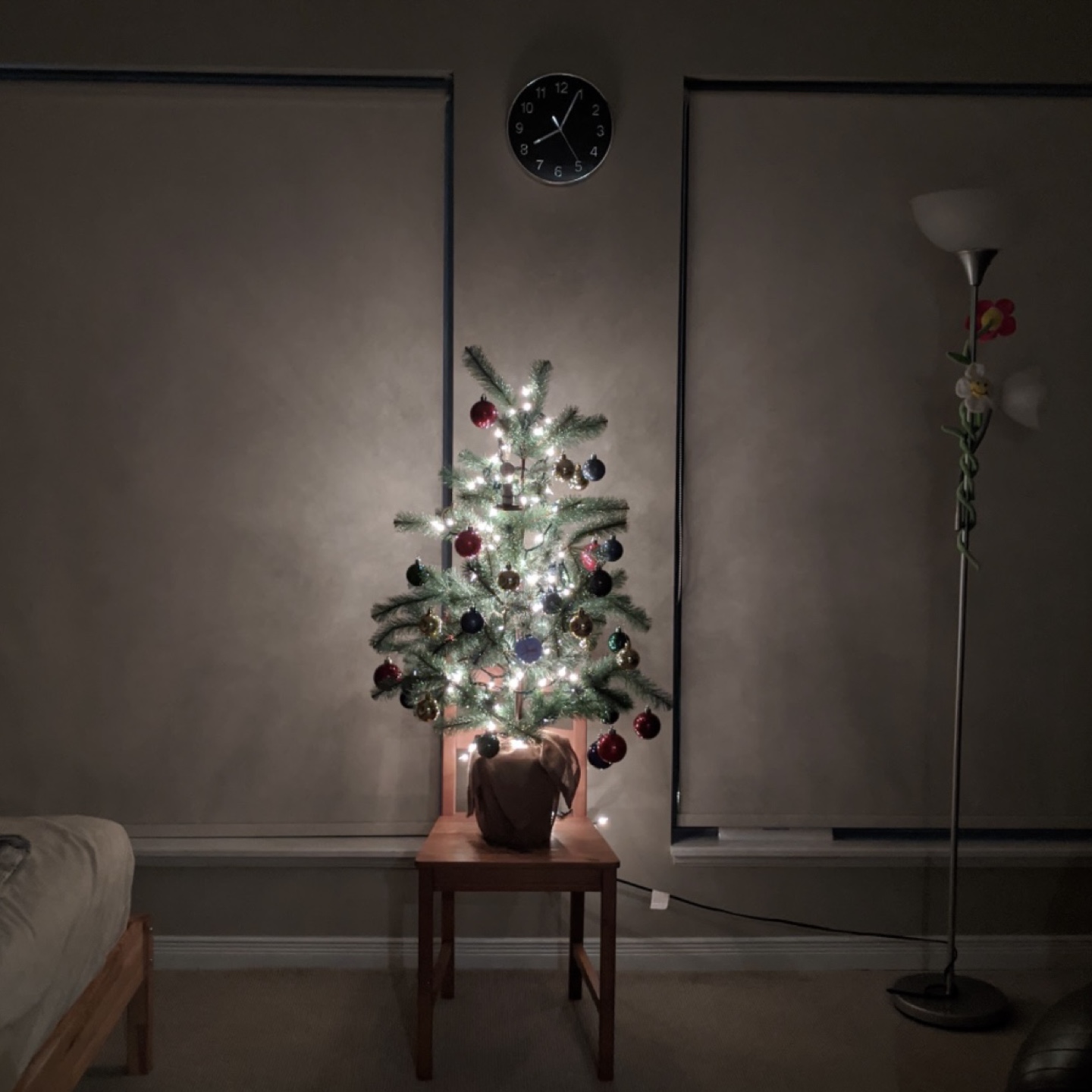 Small Artificial Christmas Tree with Ornaments and Lights - photo 2