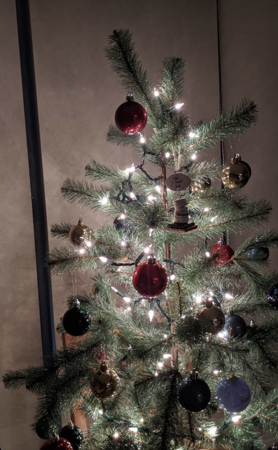 Small Artificial Christmas Tree with Ornaments and Lights - photo 3