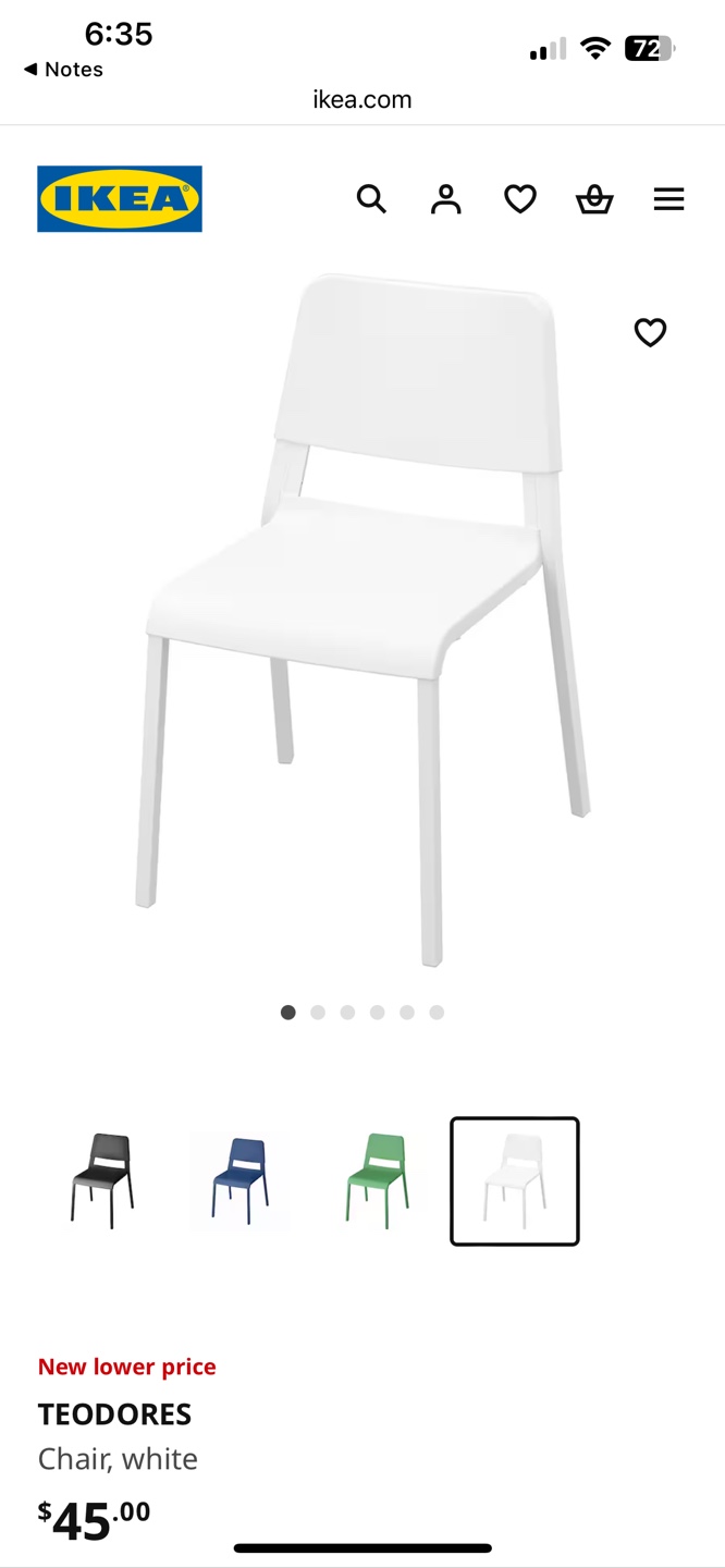 IKEA TEODORES Chair and LINNMON/ADILS Table Set - photo 3