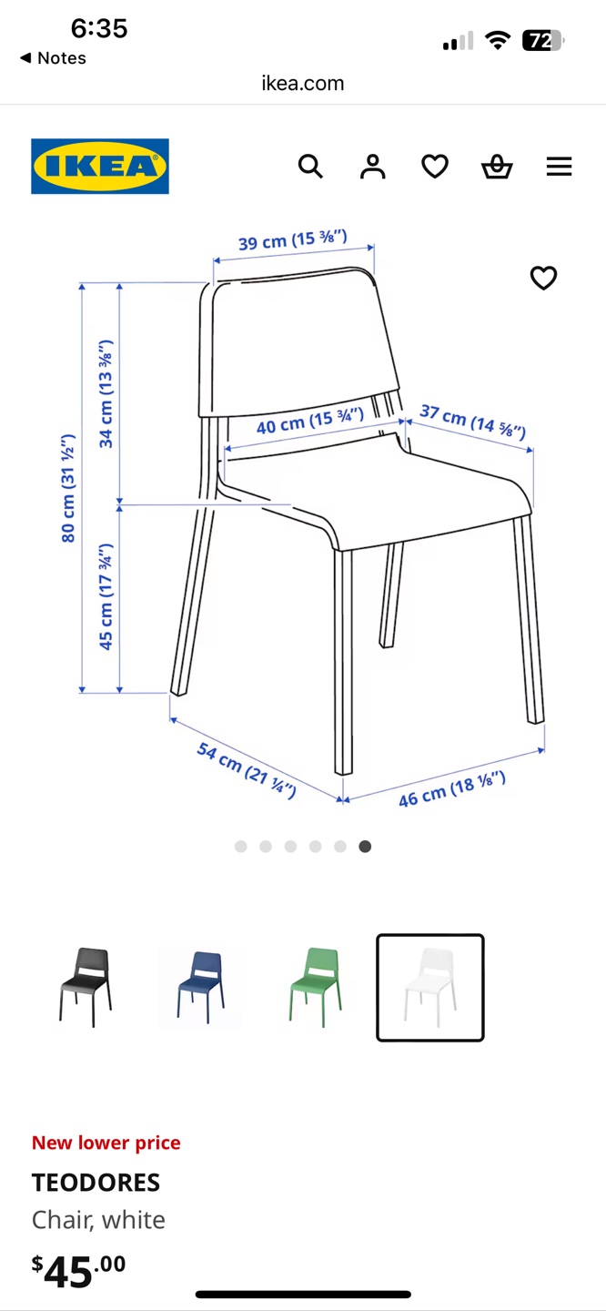 IKEA TEODORES Chair and LINNMON/ADILS Table Set - photo 4