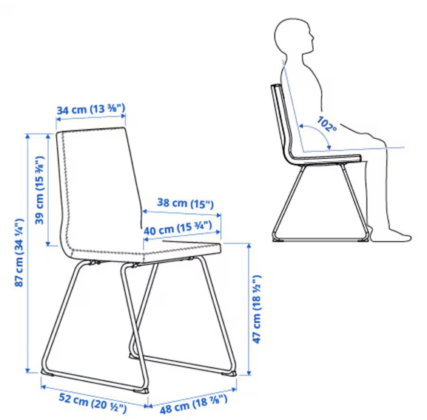 6 pcs IKEA LILLÅNÄS Dining Chair - Grey - photo 5