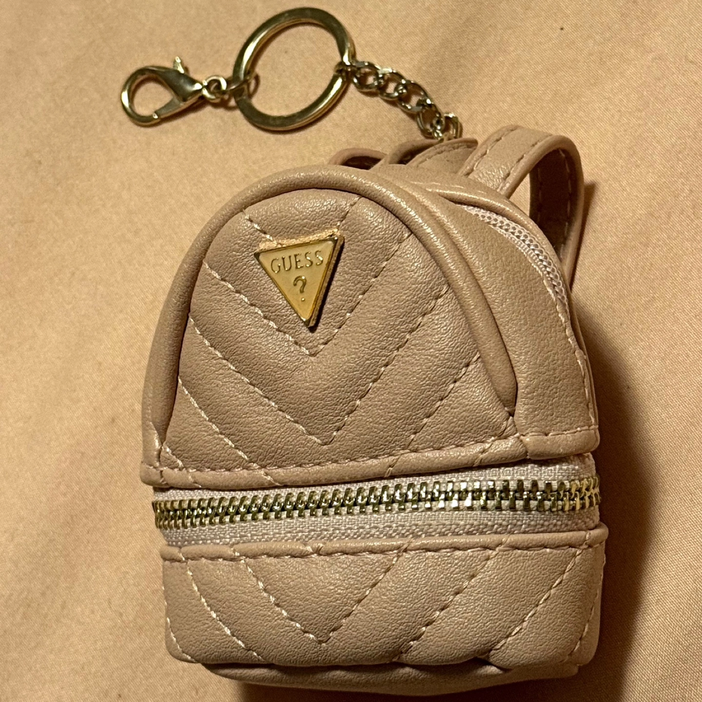 Guess Mini Backpack Keychain Karrot