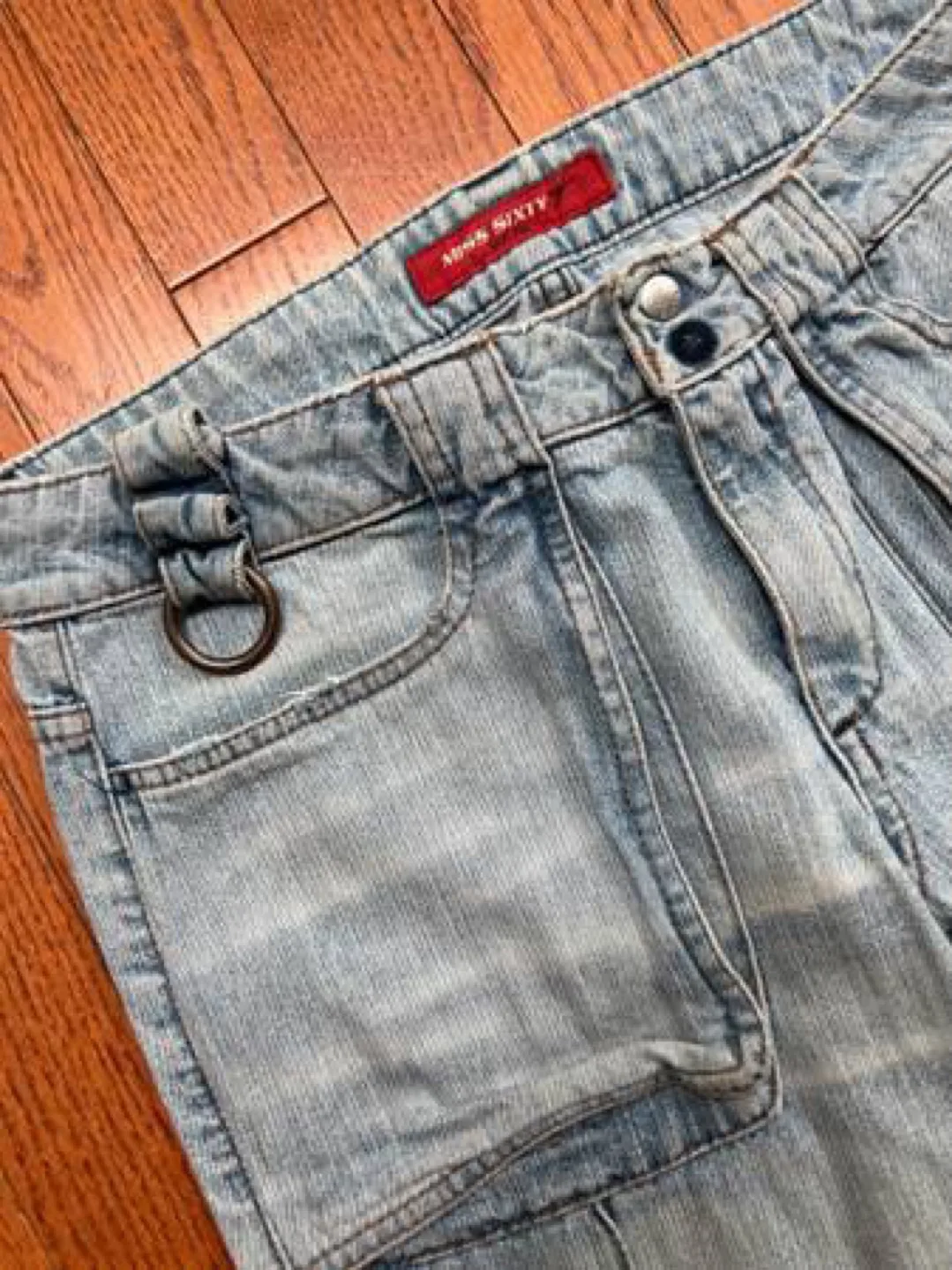 Miss Sixty  Light Wash Cargo Jeans 26 image indicator(3)