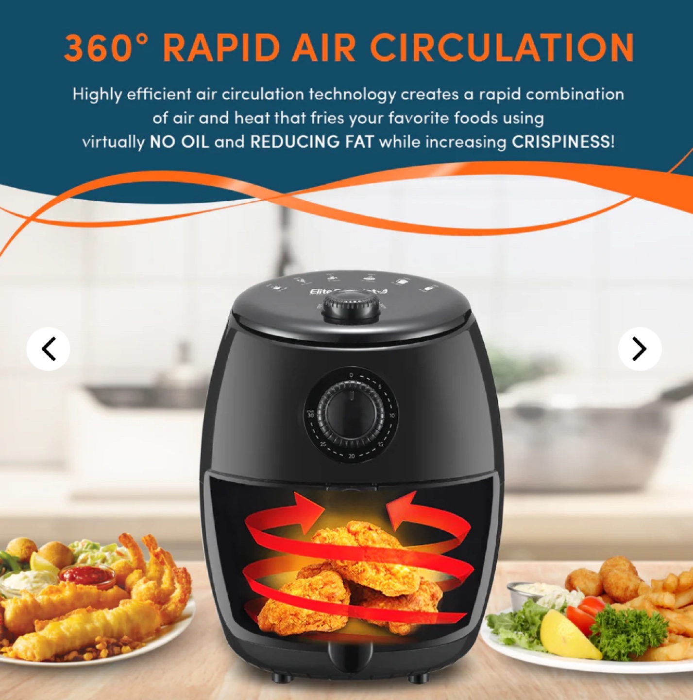 Elite Gourmet Personal Air Fryer 2.1 qt - photo 4