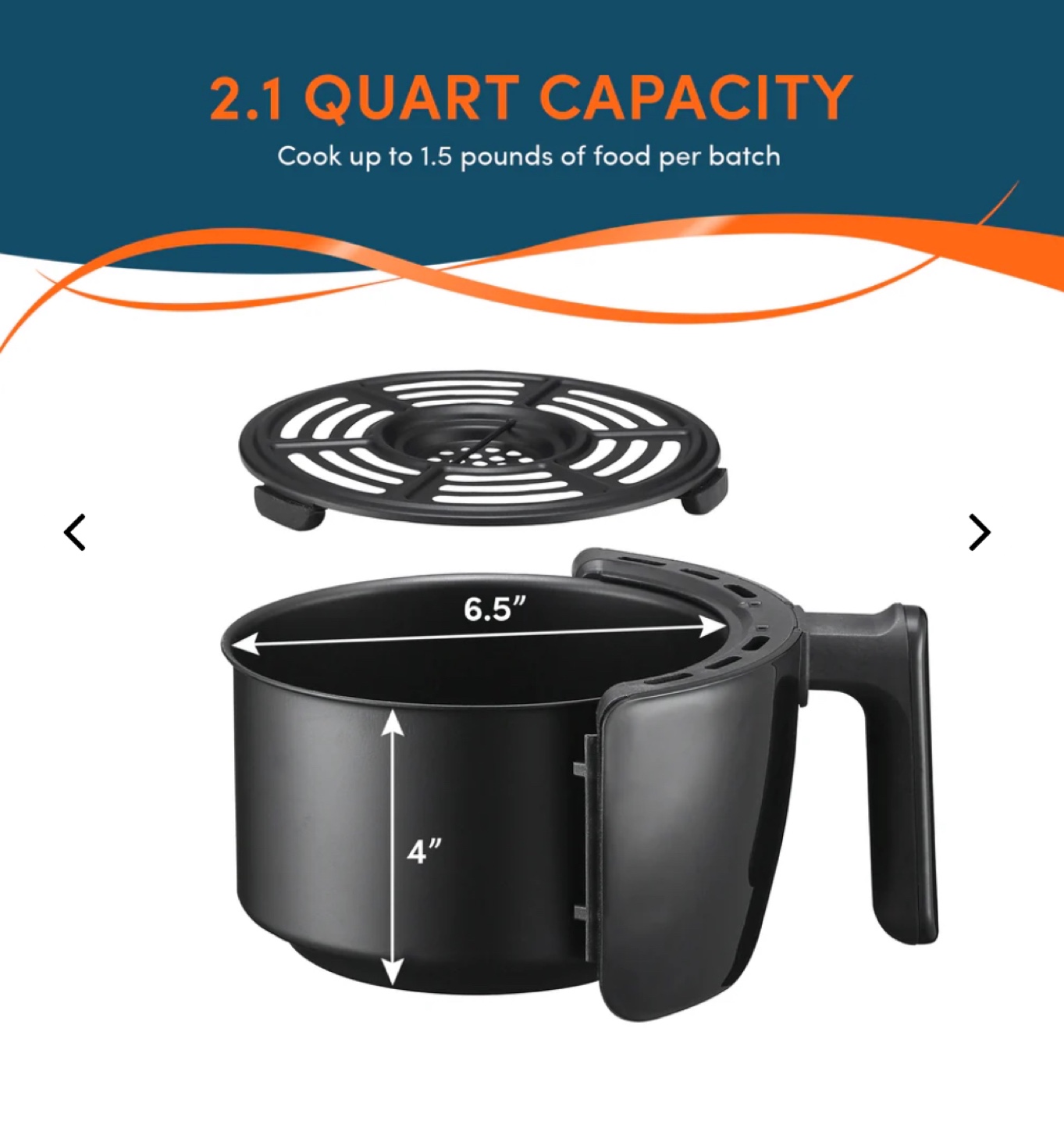 Elite Gourmet Personal Air Fryer 2.1 qt - photo 5