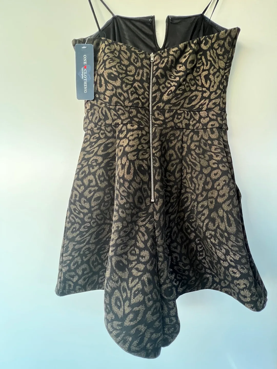 One Clothing Gold Leopard Print Romper Small image indicator(4)