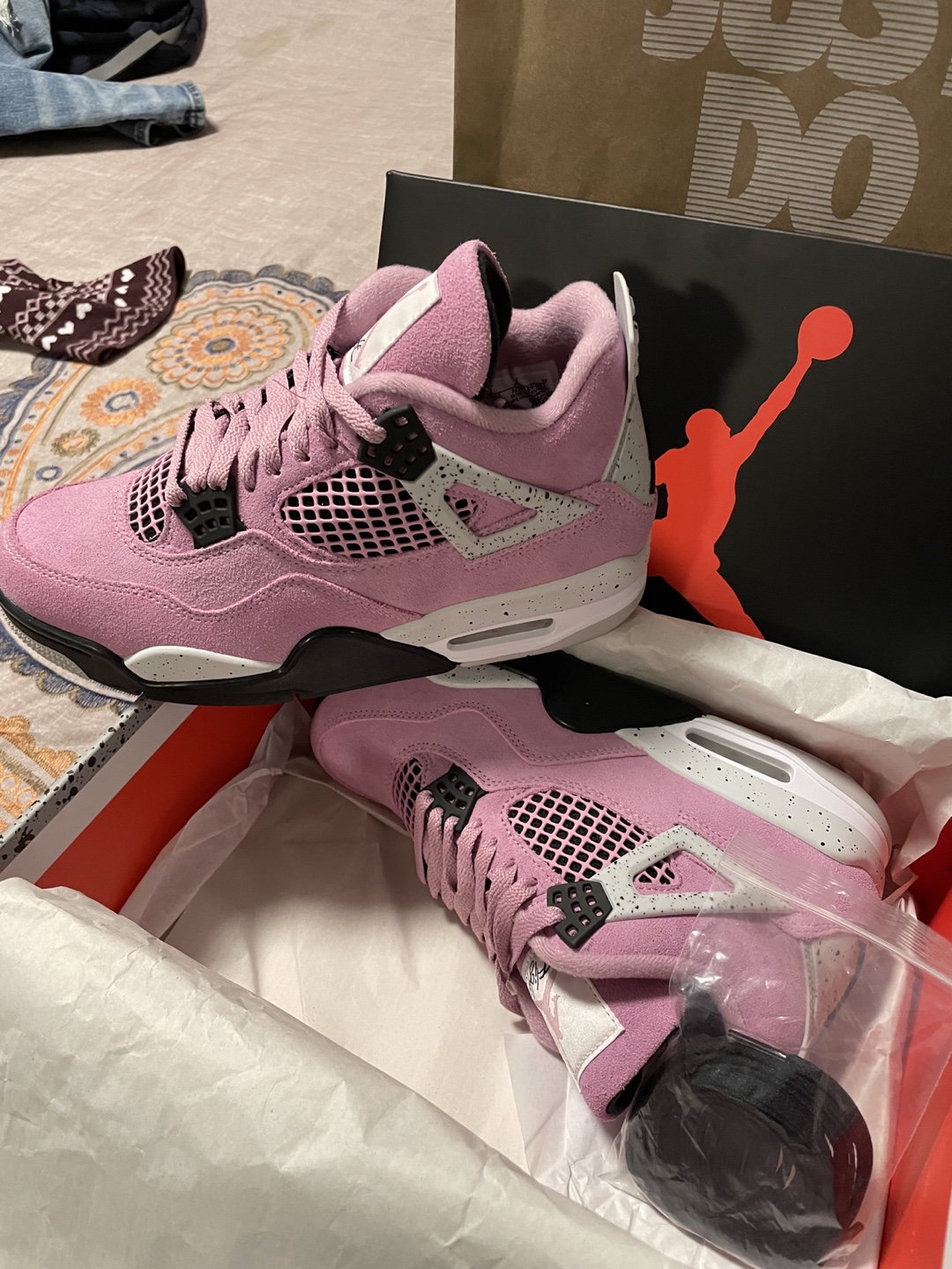 Nike Air Jordan 4 Retro ORCHID Women's Size 7 Men’s 5.5
