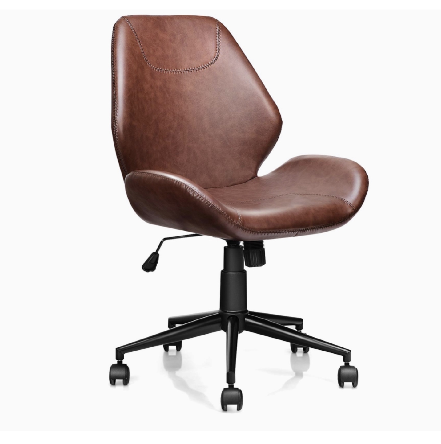 Brown PU Leather Office Chair