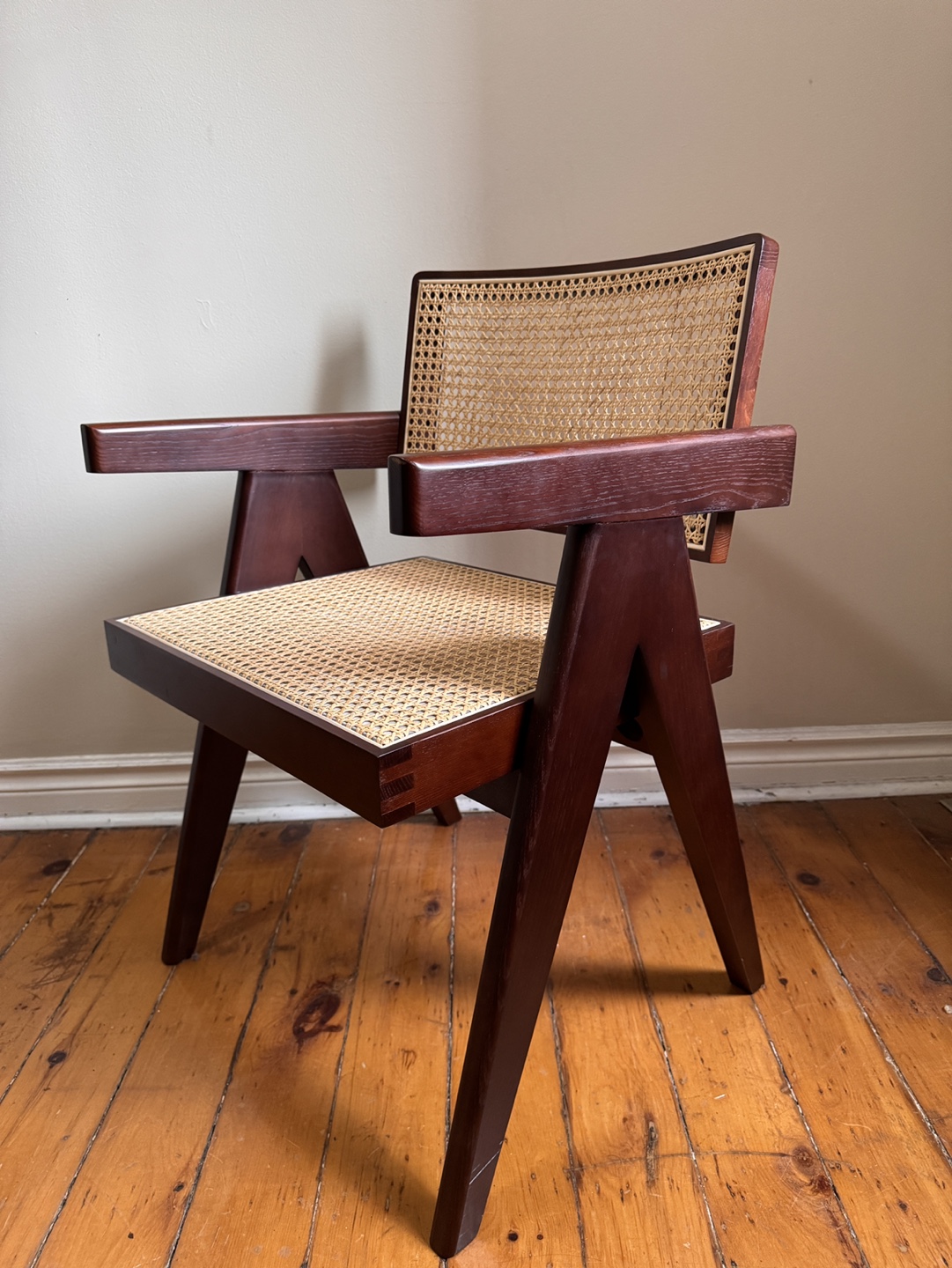 Mid Century Modern Rattan Accent Chair - photo 3