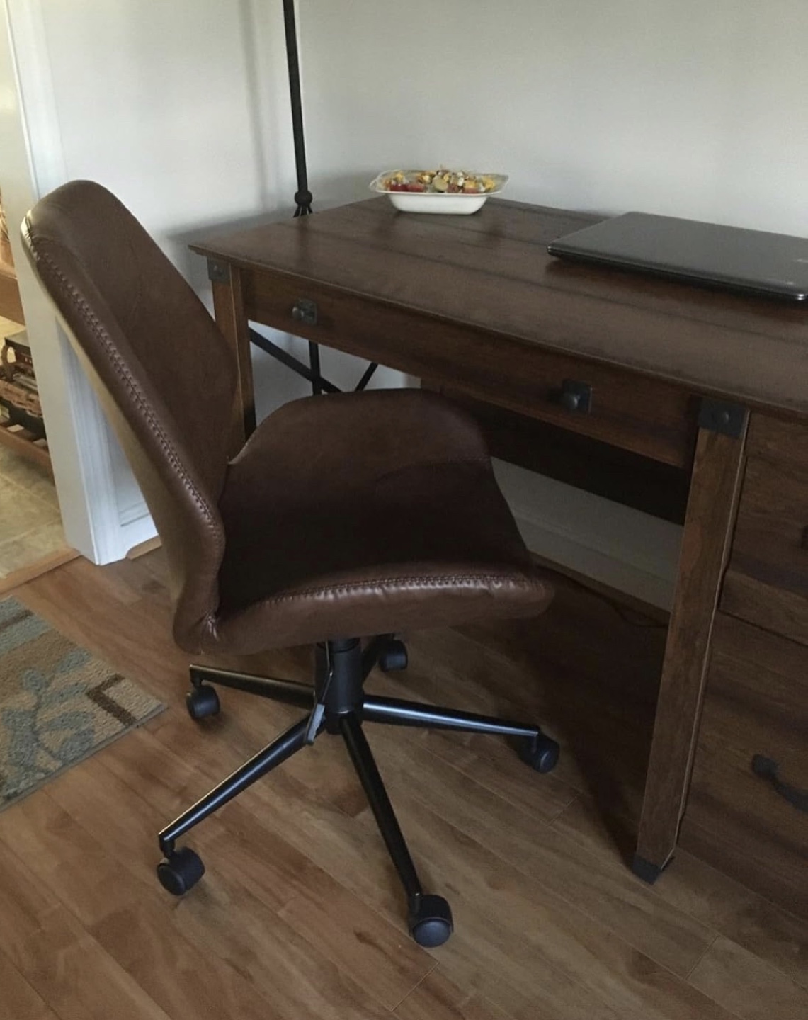 Brown PU Leather Office Chair - photo 2
