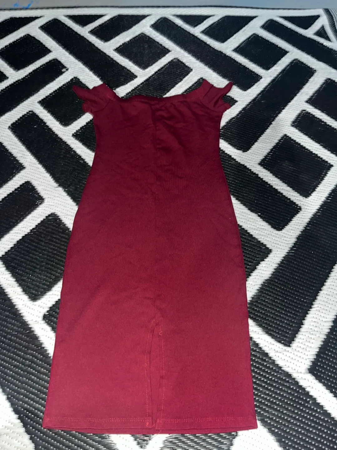 UK2LA Burgundy Off-the-Shoulder Dress image indicator(6)