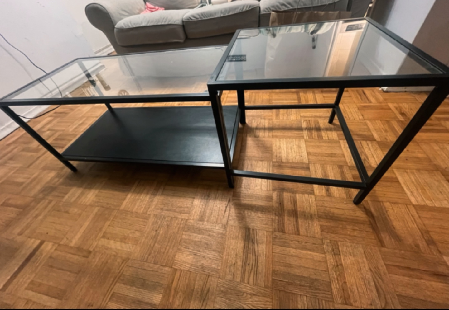 Glass Coffee Table Set - photo 2