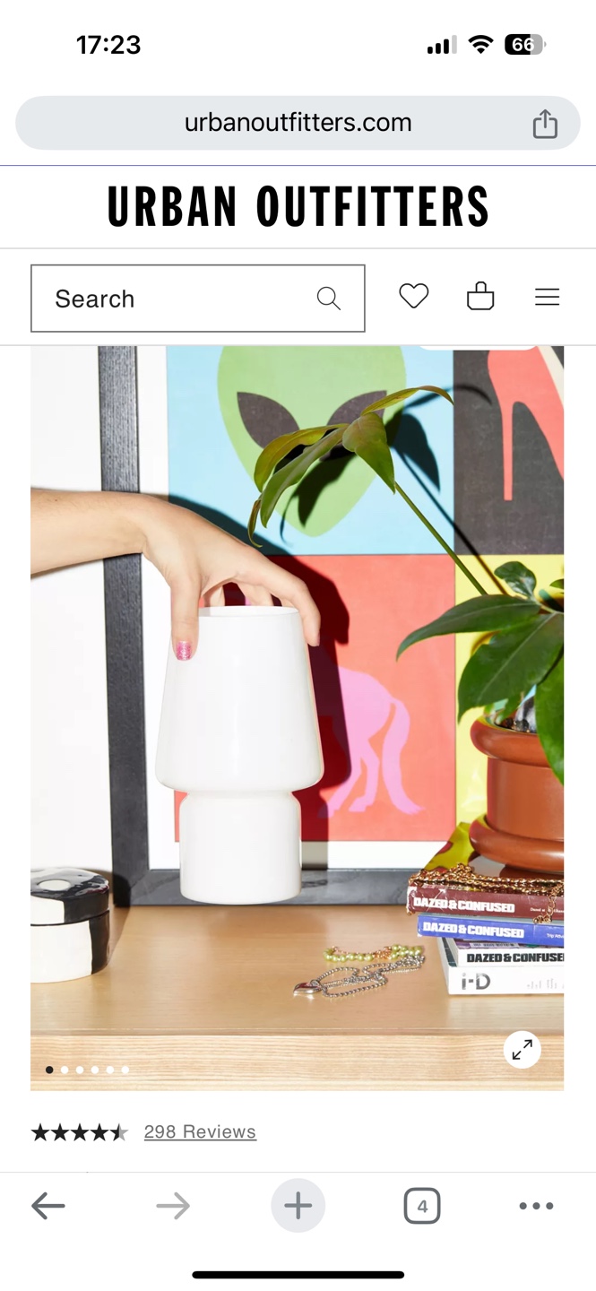 x2 Urban Outfitters Little Glass Table Lamp