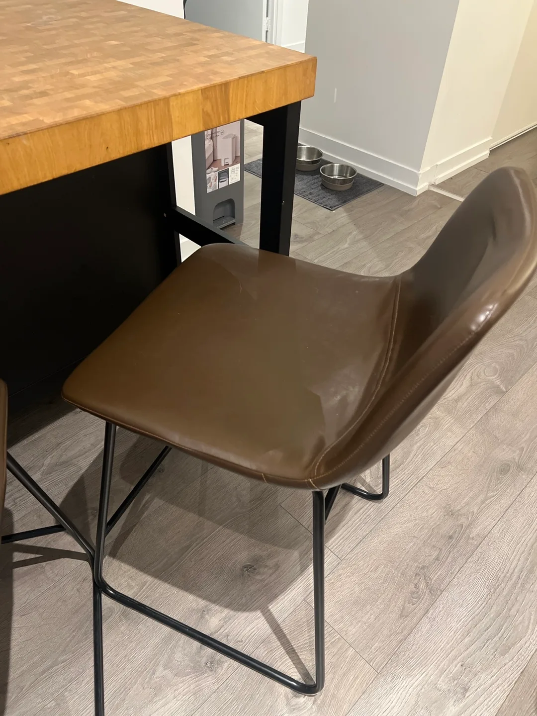 IKEA VADHOLMA Kitchen Island - Black/Oak *includes 2 chair* image indicator(7)