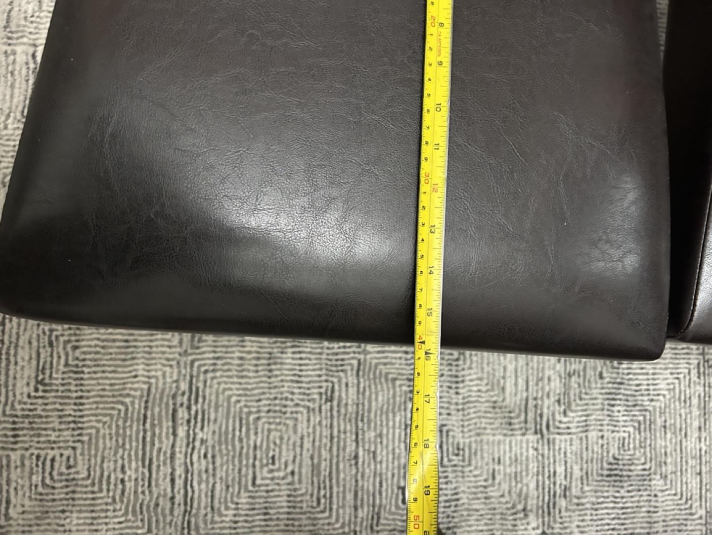 Set of 6 Brown Faux Leather Dining Chairs - photo 5