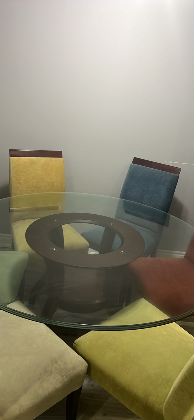 Glass dining table and 6 chairs - photo 4