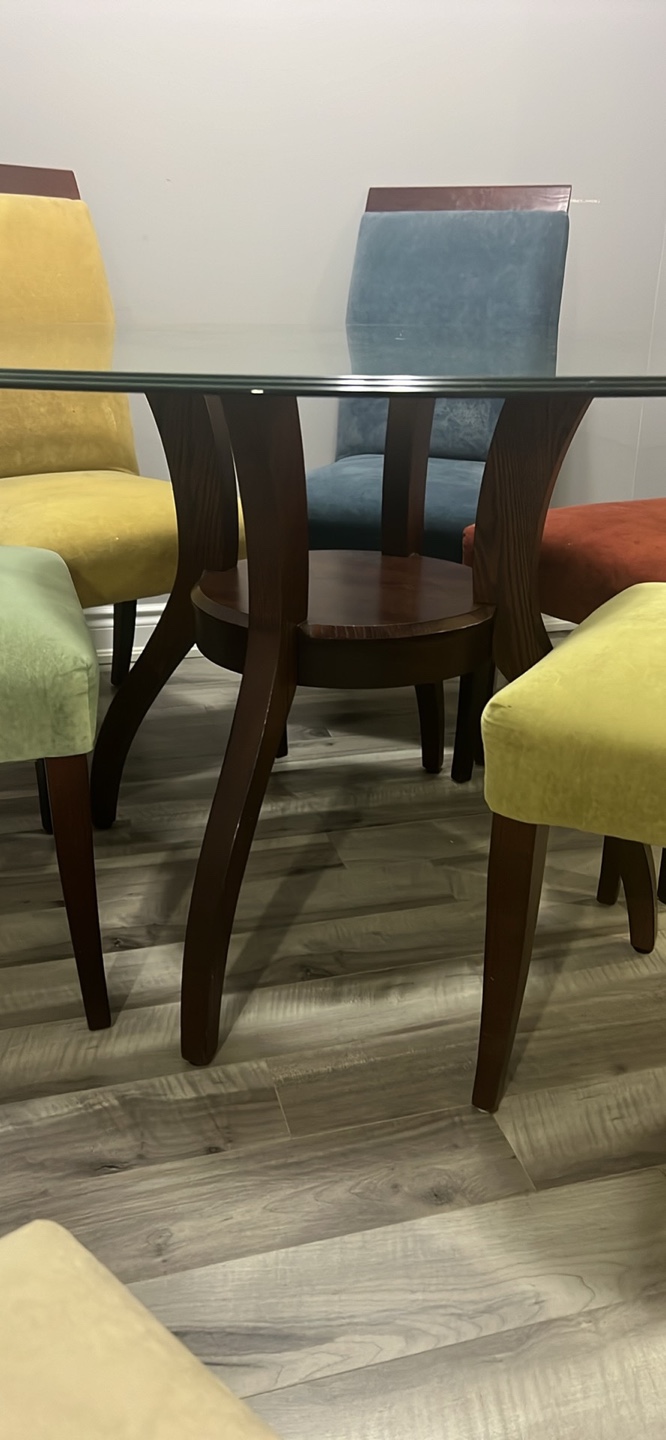 Glass dining table and 6 chairs - photo 5