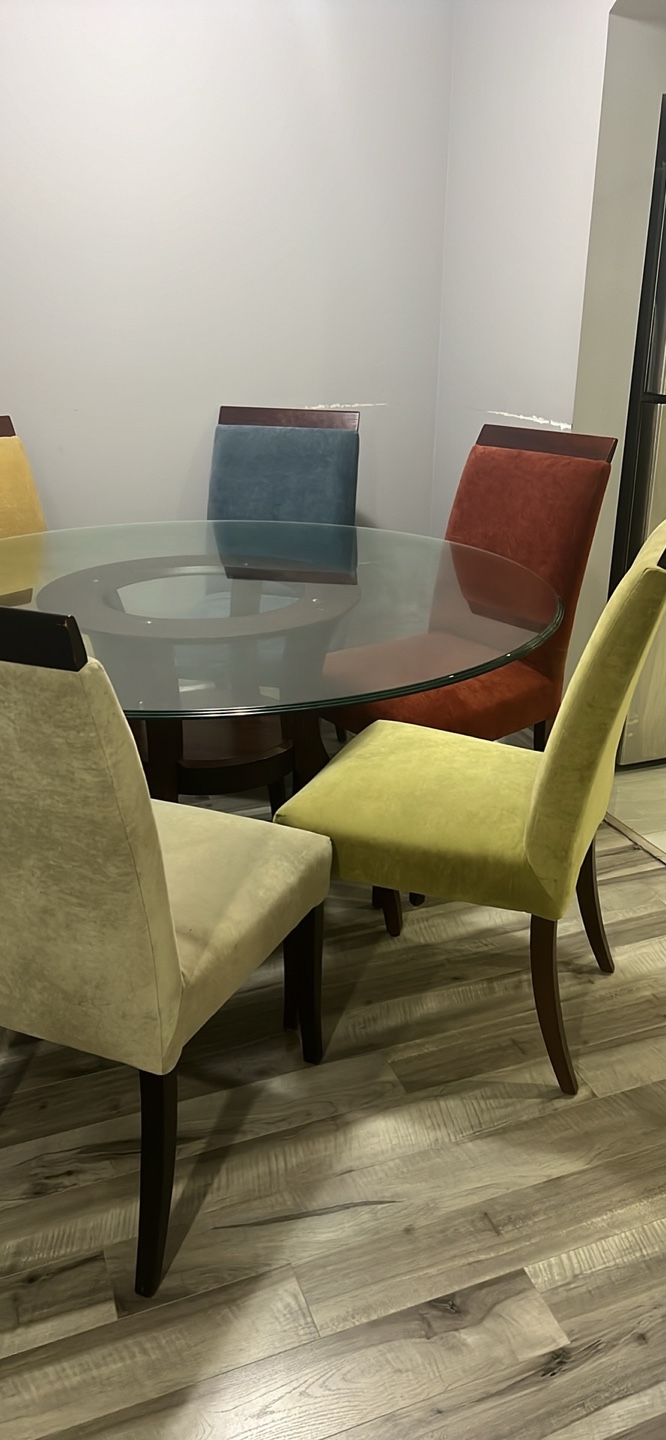 Glass dining table and 6 chairs - photo 3