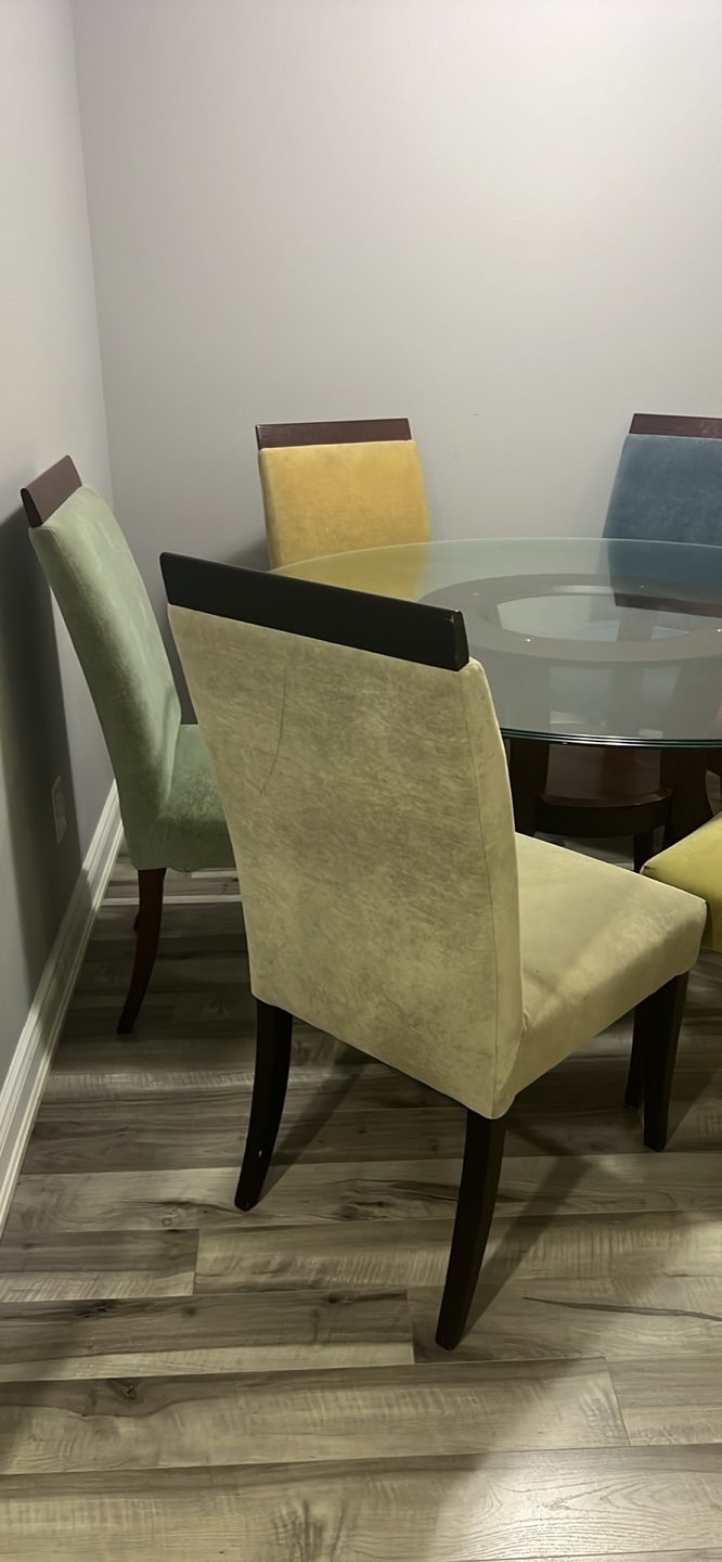 Glass dining table and 6 chairs - photo 2