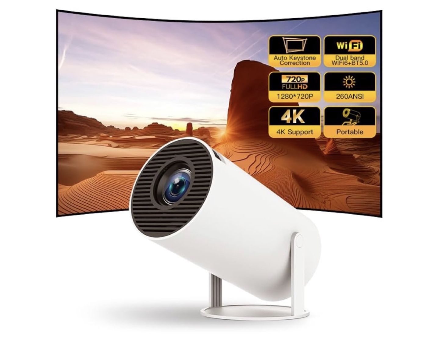 4K Portable Projector hy300