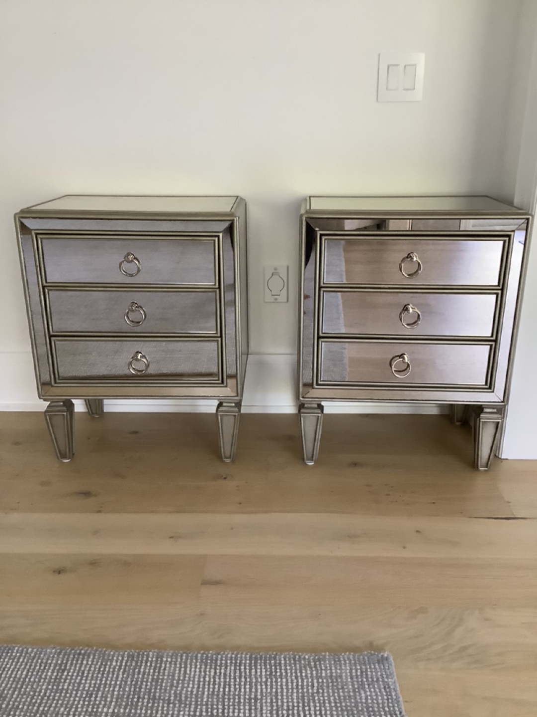 Mirrored Nightstands (Set of 2) - photo 2