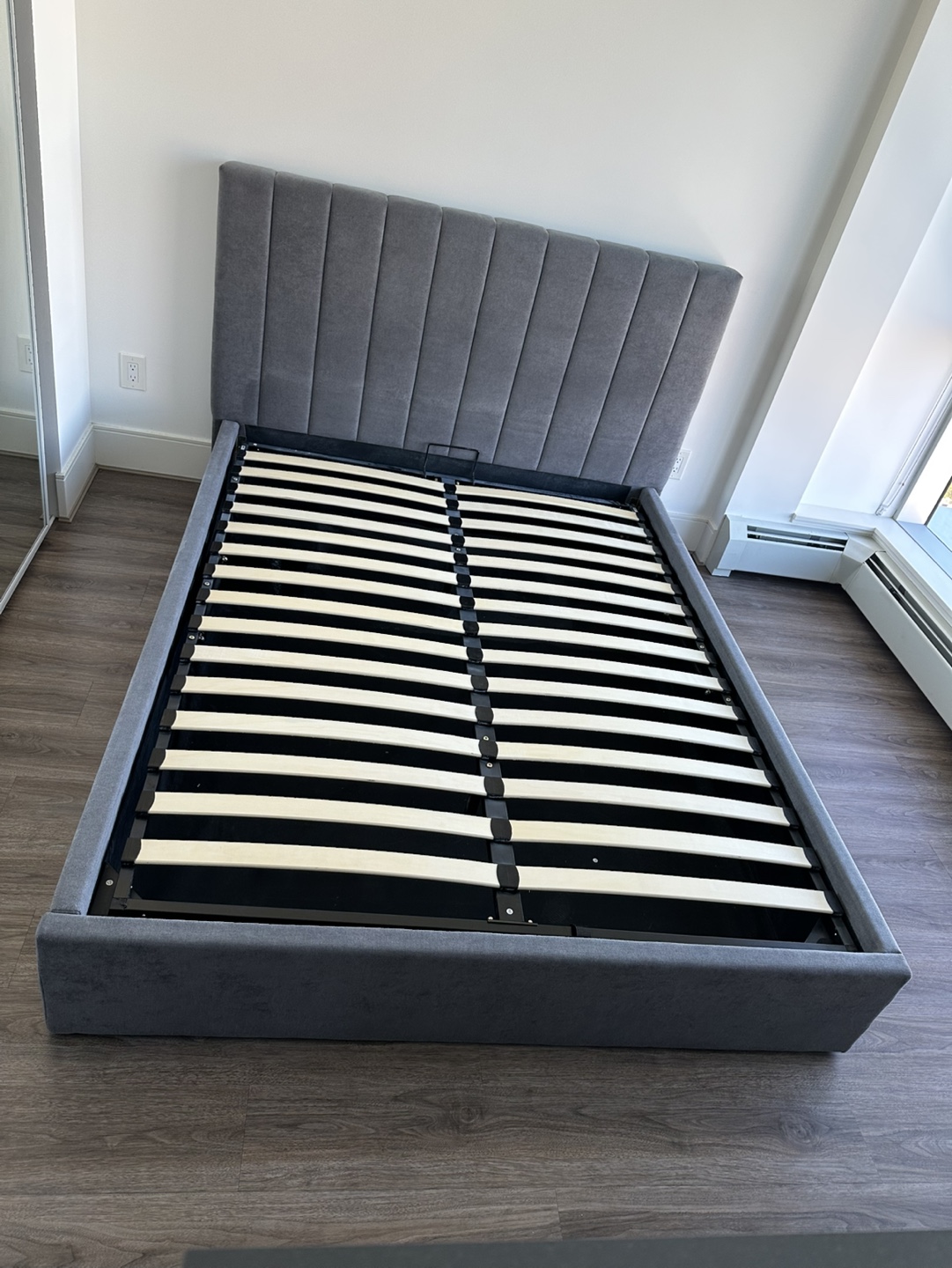 Queen Size Upholstered Bed Frame with Storage - photo 2