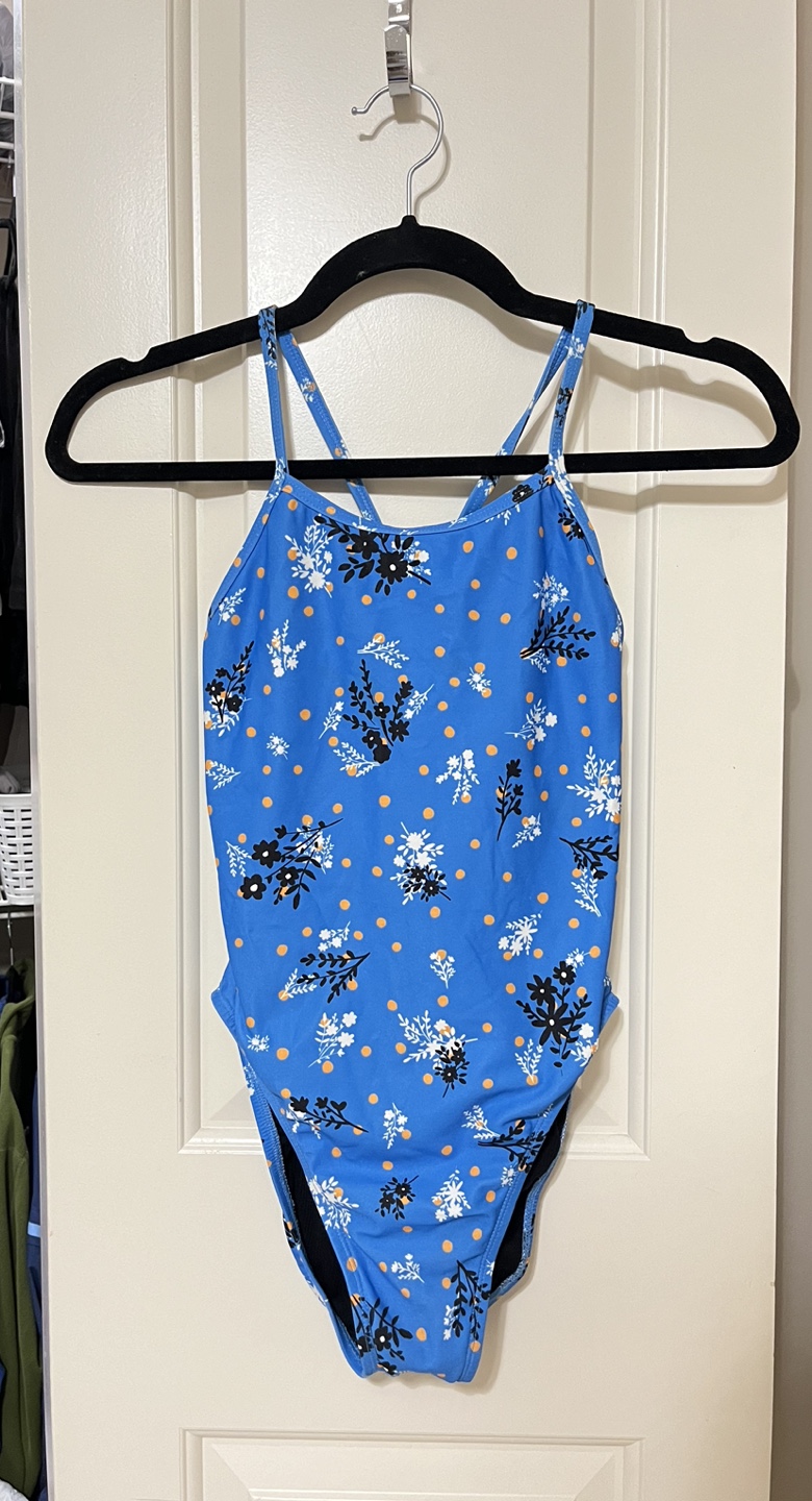 Jolyn JACKSON 4 Blue Floral One Piece Swimsuit