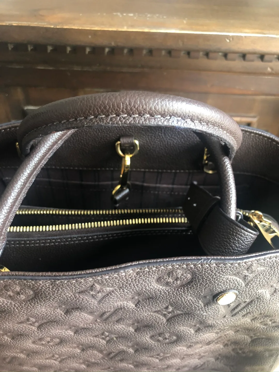 Louis Vuitton  Brown Monogram Empriente Leather Handbag image indicator(9)