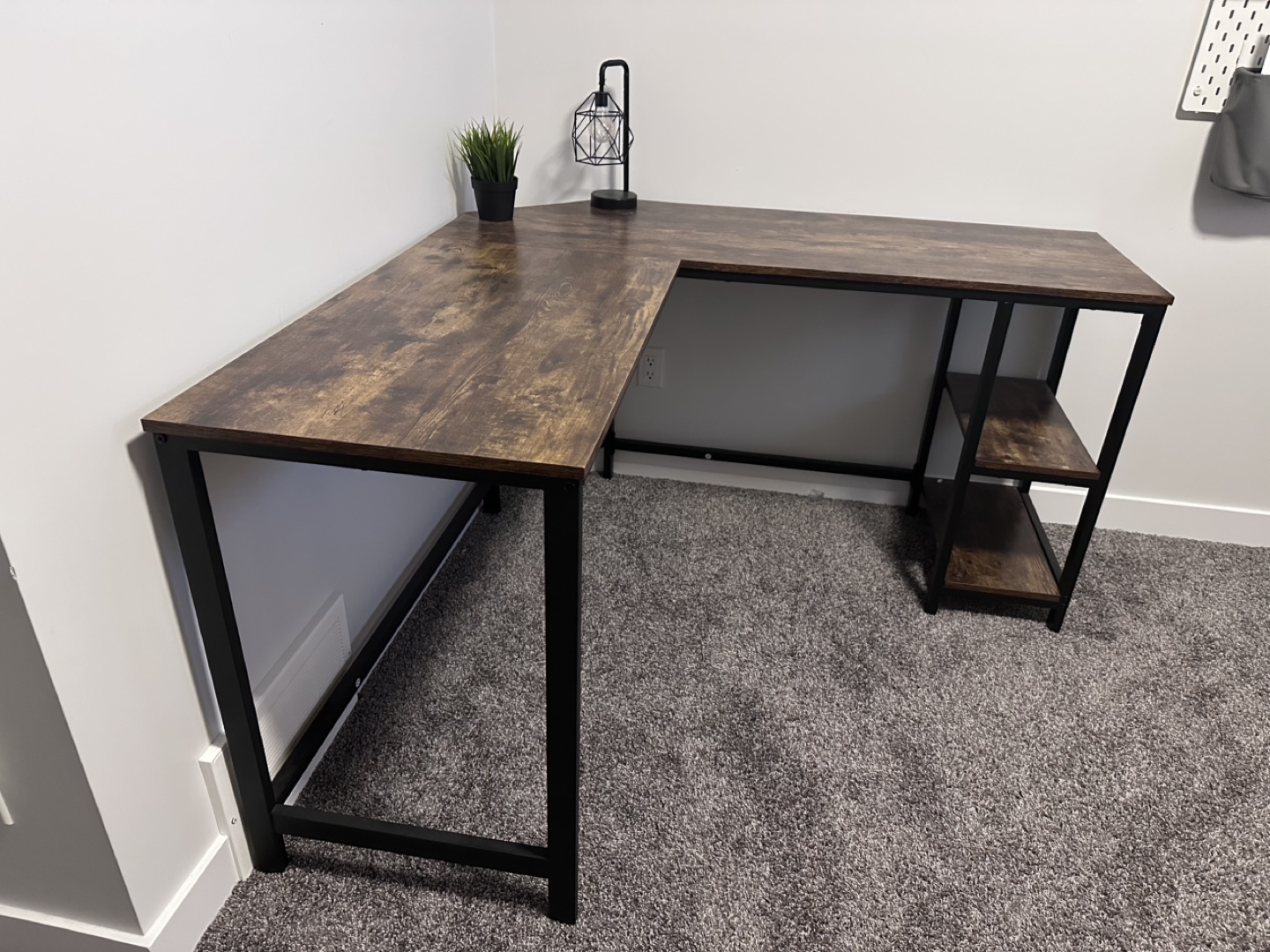 L-Shaped Computer Desk with Storage Shelves - photo 3