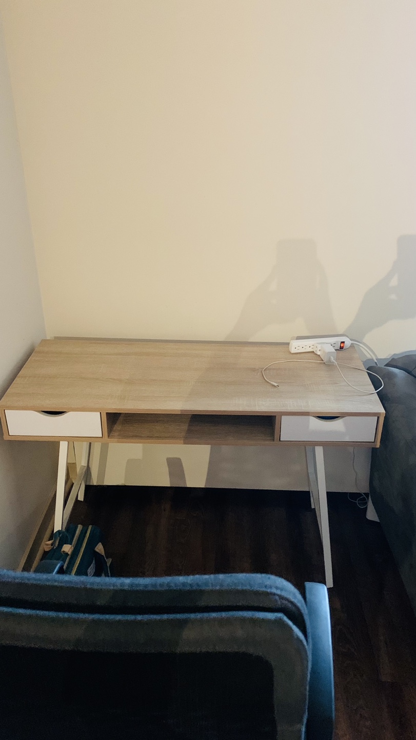 Computer Desk with Two Drawers - photo 2