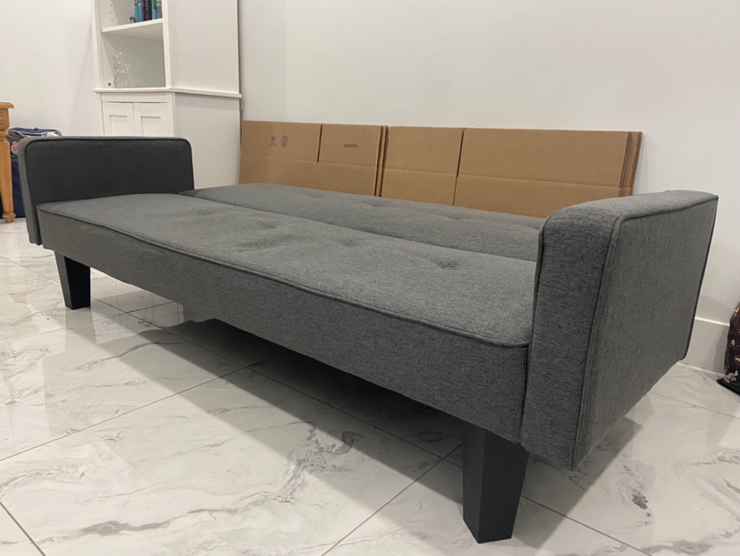 Grey Futon Sofa Bed - photo 3