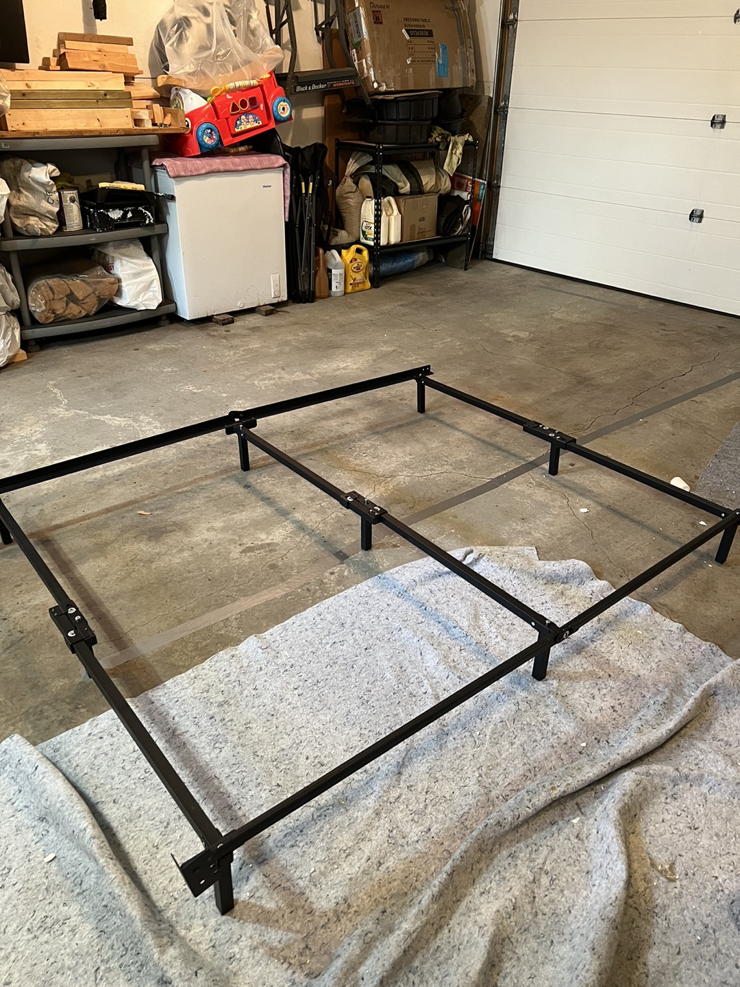 Queen metal bed frame