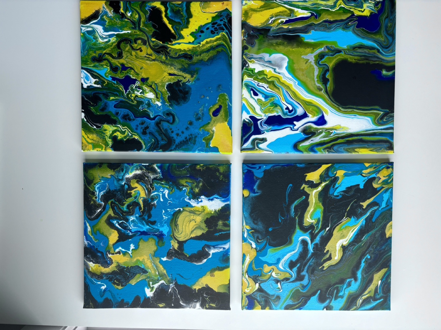 Set of 4 paintings