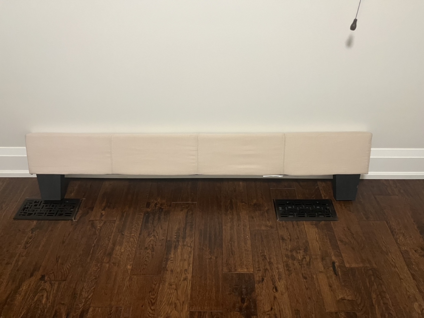 Queen Beige Upholstered Headboard and footboard - photo 3
