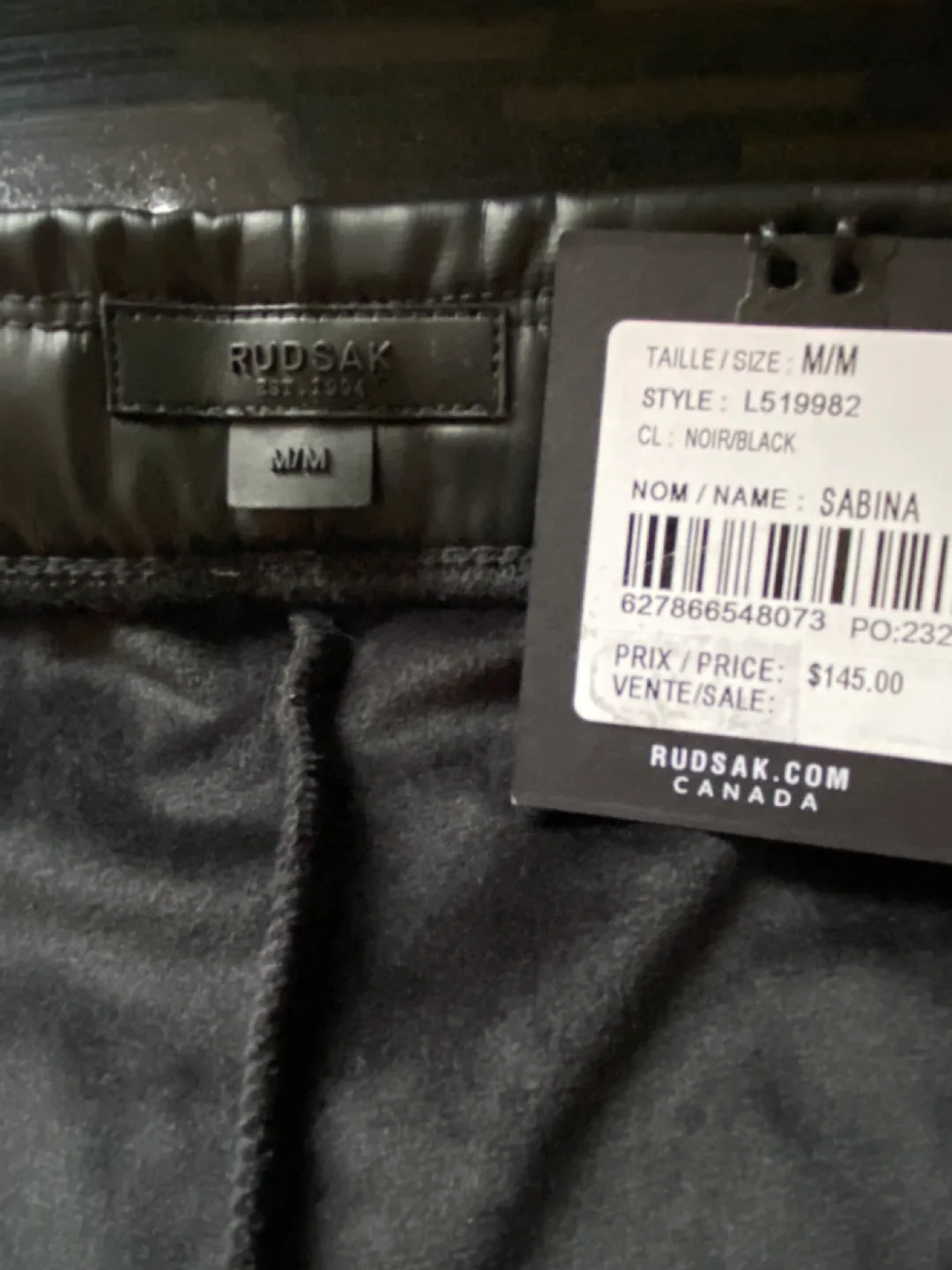 RUDSAK Black Faux Leather Leggings image indicator(3)