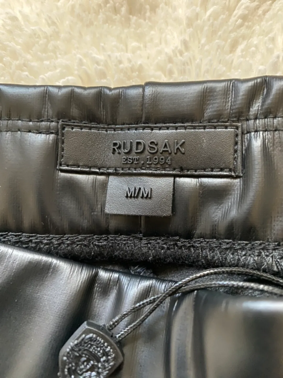 RUDSAK Black Faux Leather Leggings image indicator(4)