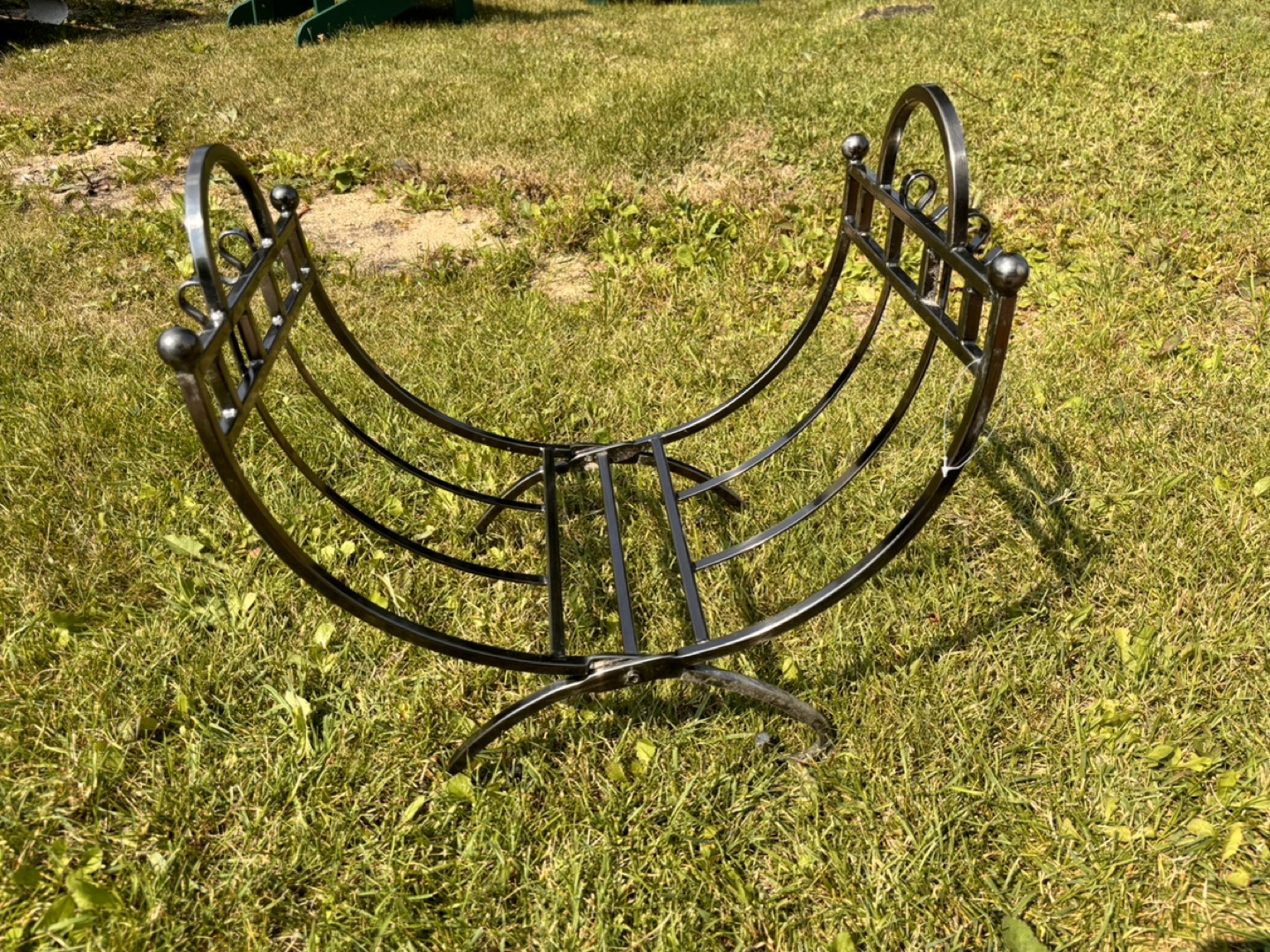 Black Metal Log Rack. #freecycle