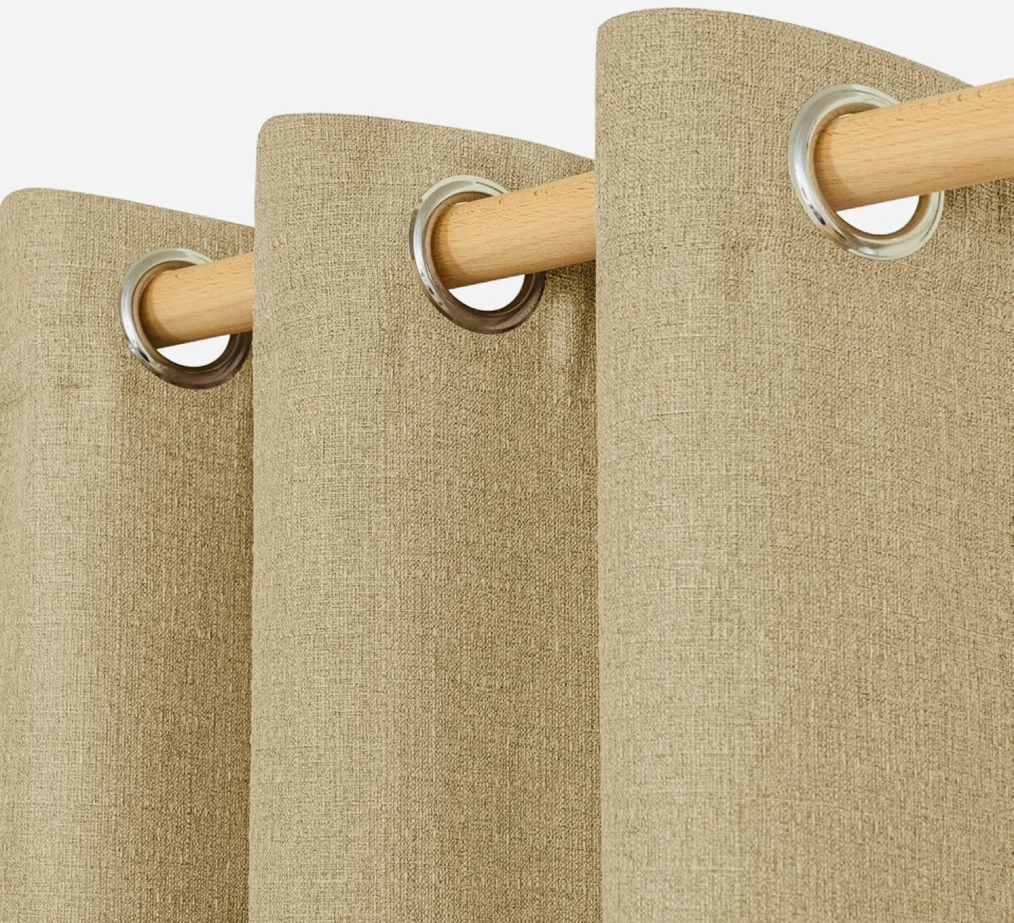 Faux Linen Curtain Panels, 52” W x 84” L $18 per Set of 2 image indicator(2)