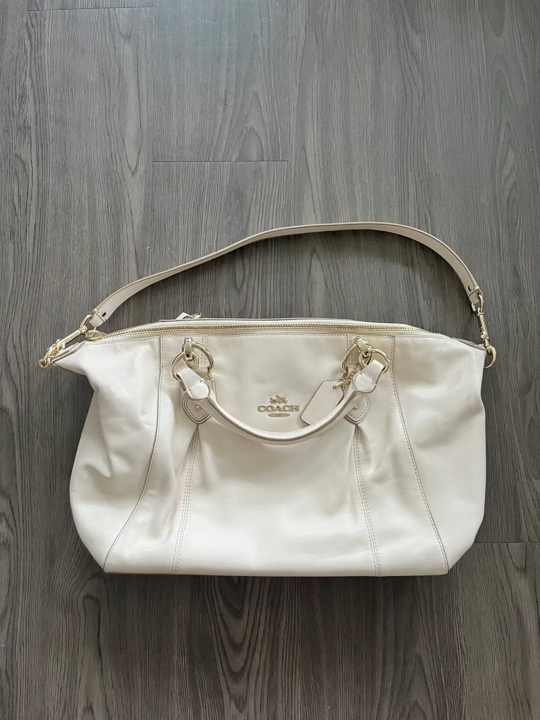 Coach White Leather Handbag thumbnail
