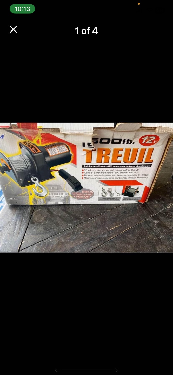 12V 1500lb Electric Winch