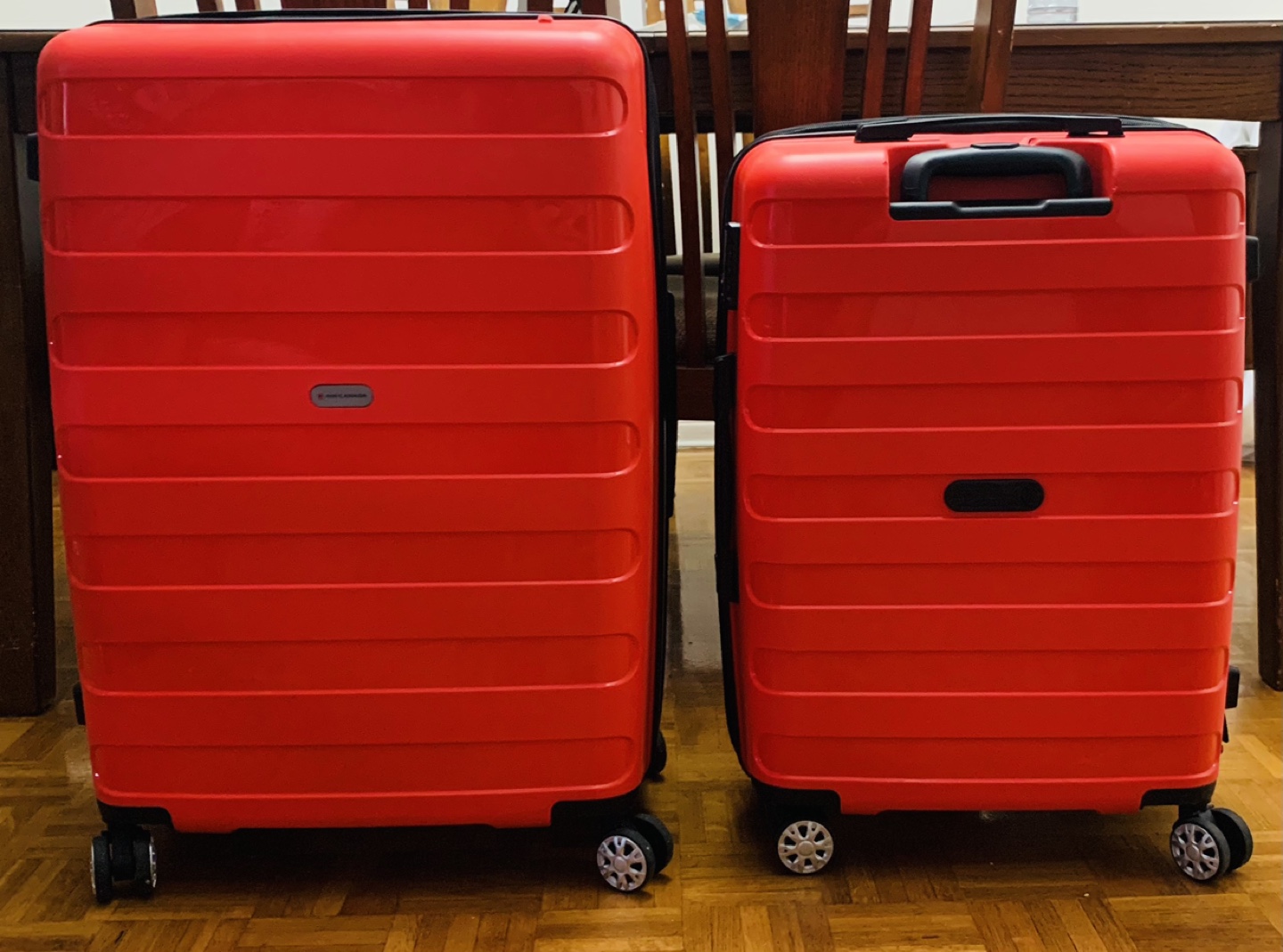 Set Of 2 Red Hardshell Suitcases By Air Canada
