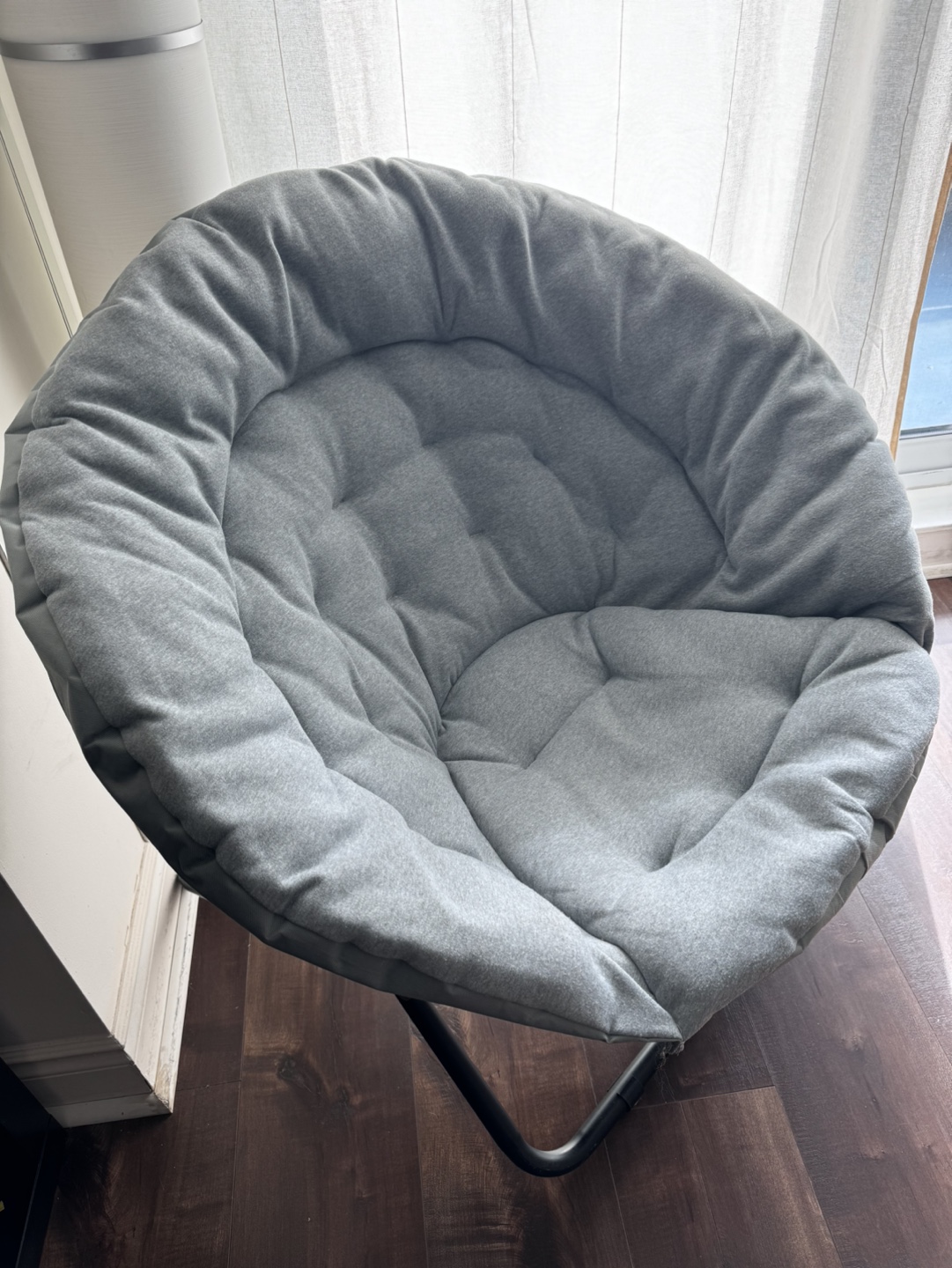 Grey Round Folding Chair - photo 4