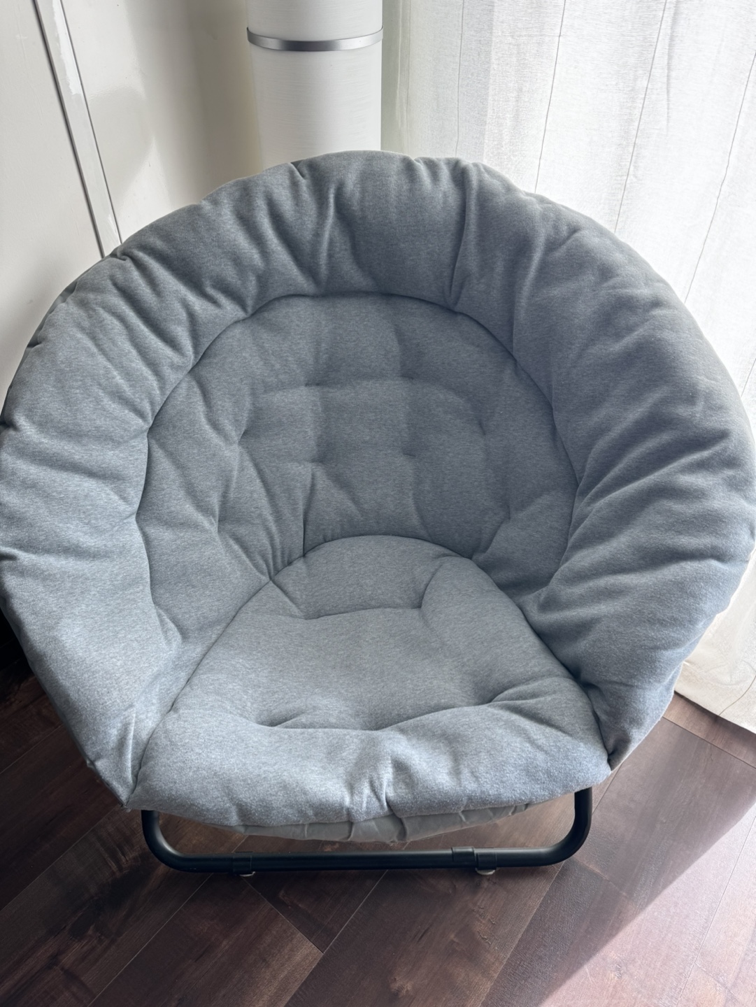 Grey Round Folding Chair - photo 3