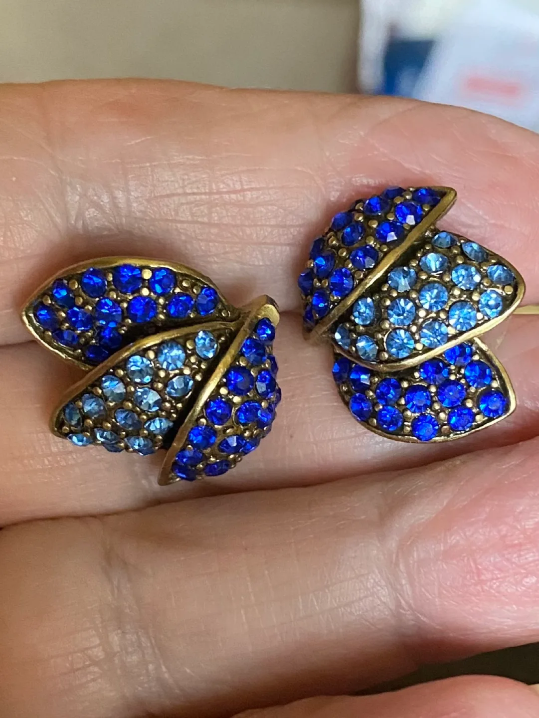 Heidi Daus Blue Swarovski Crystal Earrings thumbnail