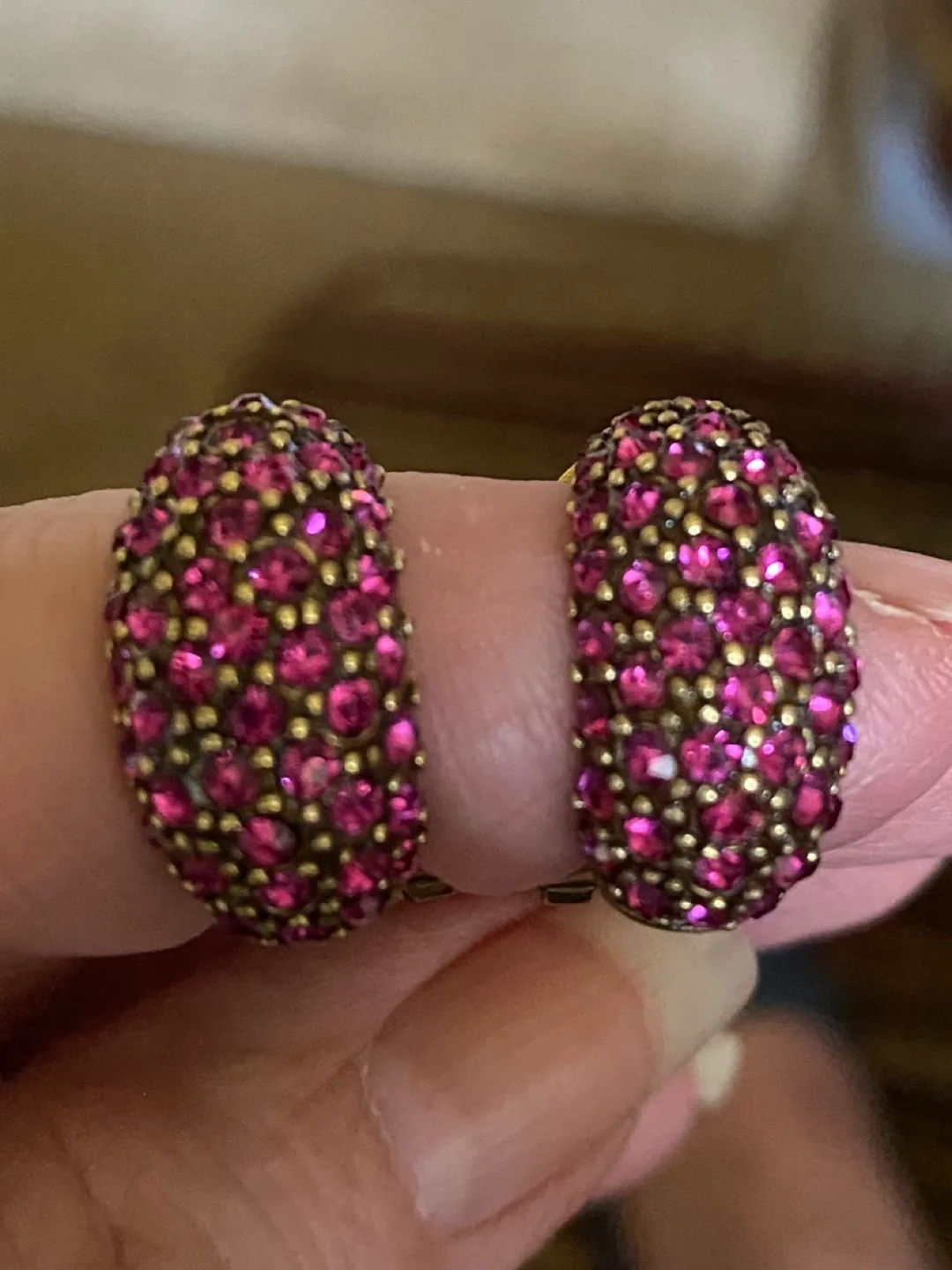 Heidi Daus Swarovski Vintage Crystal Hoop Earrings thumbnail